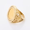 9ct Yellow Gold, Vintage, 2001 Sovereign Coin Ring, Size Q - 2
