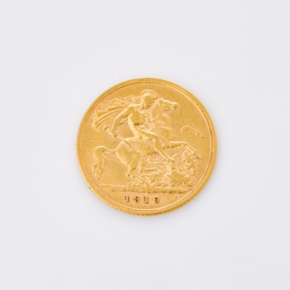 1910, 22ct Half Sovereign Coin