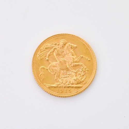 1915, 22ct Full Sovereign Coin