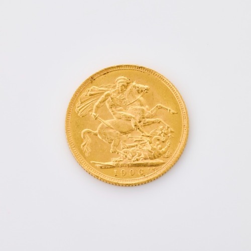 1906, 22ct Full Sovereign Coin