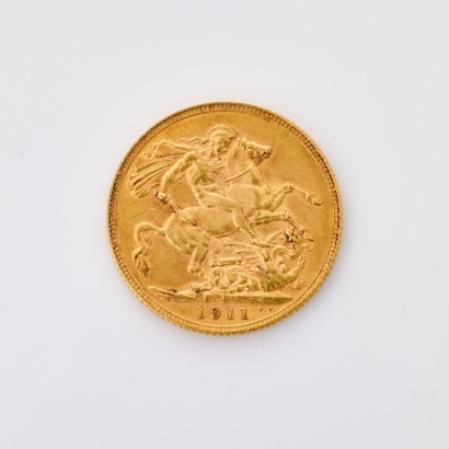1911, 22ct Full Sovereign Coin