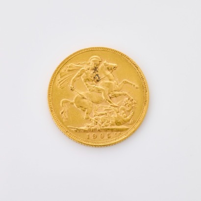 1905, 22ct Full Sovereign Coin