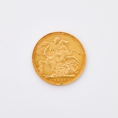 1911, 22ct Full Sovereign Coin