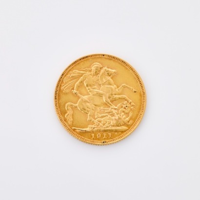 1911, 22ct Full Sovereign Coin