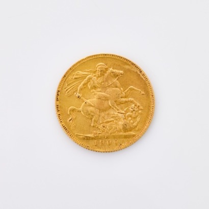 1900, 22ct Full Sovereign Coin