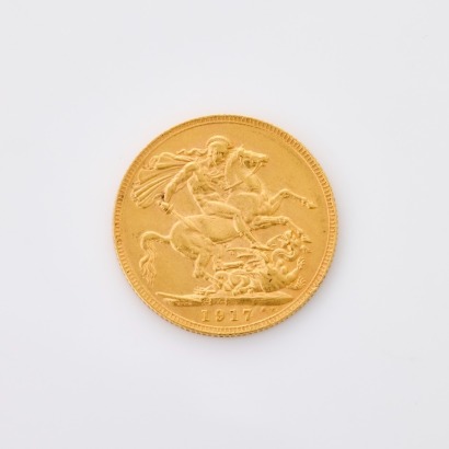 1917, 22ct Full Sovereign Coin