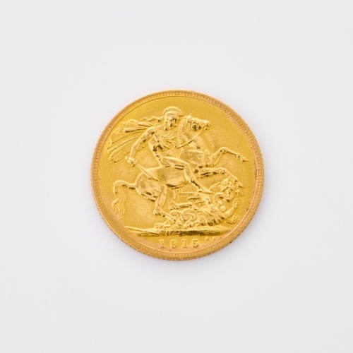 1915, 22ct Full Sovereign Coin