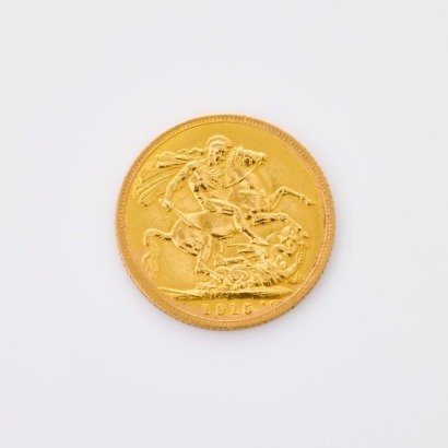 1915, 22ct Full Sovereign Coin