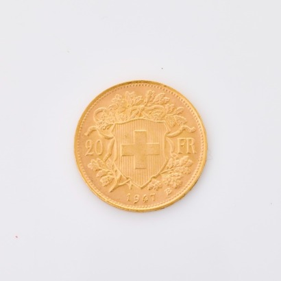 1947, Helvetia 20 Francs &ndash; Swiss Gold Coin