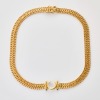 18ct Yellow Gold, 40cm Cabochon Moonstone / .20ct Sapphire Necklace