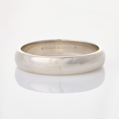 Tiffany & Co., Platinum, 4.6mm Wide Wedding Band