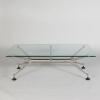 A Steel and Glass Coffee Table