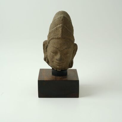 A Vietnamese 15th Century Stone Carved Head