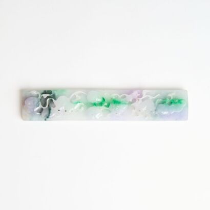 A Chinese 20th Century Jadeite 'Fruits and Vegetables' Paperweight