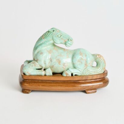 A Chinese Early 20th Century Turquoise Horse Ornament