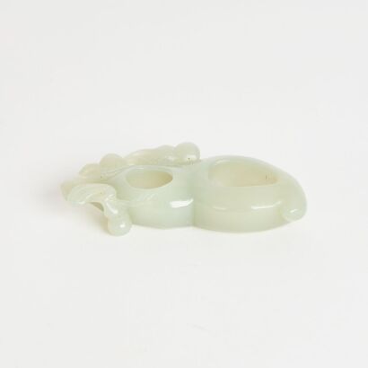 A Chinese 19th Century Qing Dynasty Pale Green Jade Water Pot
