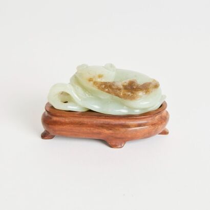 A Chinese 19th Century Qing Dynasty Jade Cat Ornament
