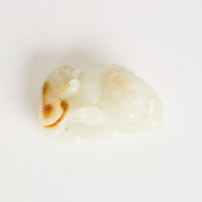 A Chinese Jade &lsquo;Mythical Beast&rsquo; with Russet Skin
