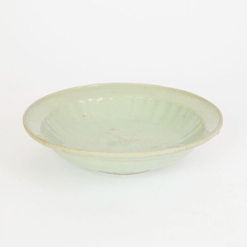 A Korean 16th-17th Century Celadon-glazed 'Floral' Charger