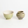 A Set of Two Chinese Late Yuan to Early Ming Dynasty Celadon-glazed Small Porcelain Items