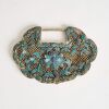 A Chinese Late Qing Dynasty Enameled Metal-silver 'Floral' Lock Plaque