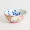 A Chinese Ruby-ground Famille-rose 'Floral' Bowl