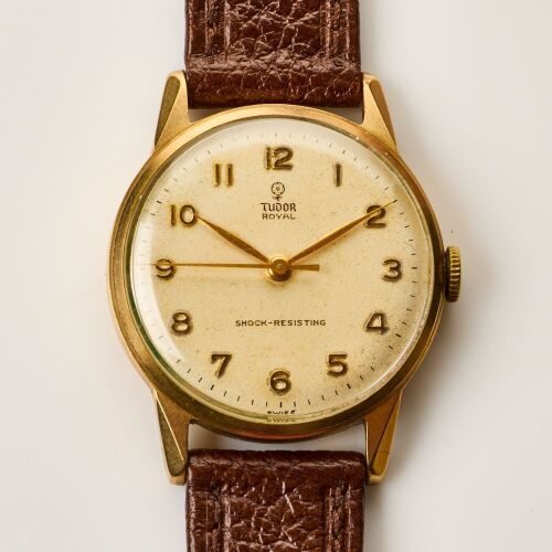 9ct Yellow Gold Cased, 33mm Tudor Royal Hand-Wound Wristwatch, circa 1958