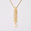 14ct Yellow Gold, .07ct Diamond / 7.6mm Pearl Pendant on 43cm Snake Chain