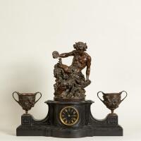 A French 19th Century Bronze Figural Clock