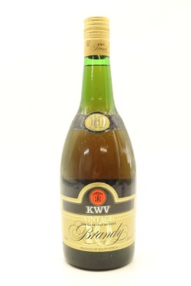 (1) KWV Vintage 10 Year Old Brandy, South Africa, 38% ABV, 750ml