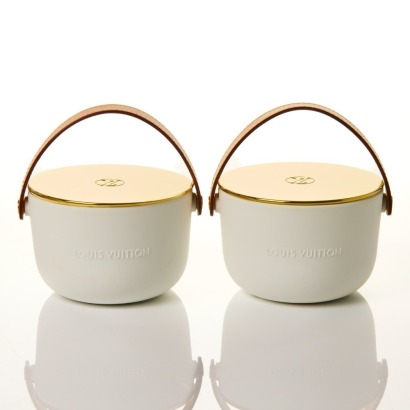Louis Vuitton, Pair of Feuilles D'Or Candles