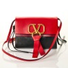 Valentino, Tri Colour Leather V-Ring Flap Crossbody Bag