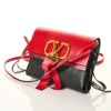 Valentino, Tri Colour Leather V-Ring Flap Crossbody Bag - 2