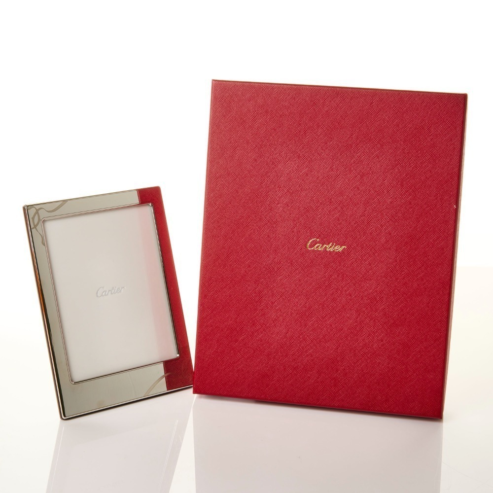 Cartier, Silver-tone Photo Frame with Box - Near new