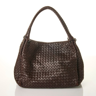 Bottega Veneta, Brown Intrecciato Parachute Bag