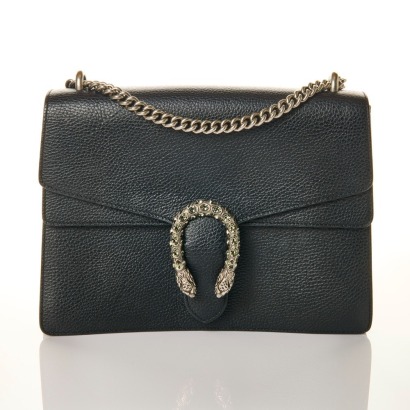 Gucci, Black Leather Dionysus Bag