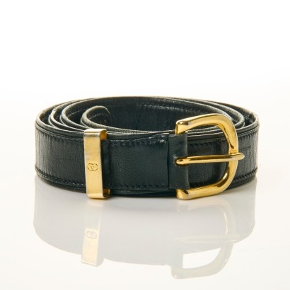 Gucci, Vintage, 80cm Black Leather Belt