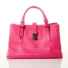 Bottega Veneta, Shock Pink Intrecciato Roma Tote Bag GMHW
