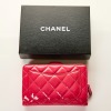Chanel, Pink Quilted Patent Leather CC Wallet with Box - 2