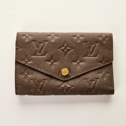 Louis Vuitton, Terre Monogram Empreinte Leather Curieuse Wallet with Box