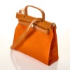Herm&egrave;s Orange/Jaune d'Or Toile Militaire & Natural Vache Hunter Verso Herbag Zip 31 Bag - 2