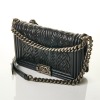 Chanel, Black Embossed Lambskin Leather Medium Celtic Boy Bag - 2