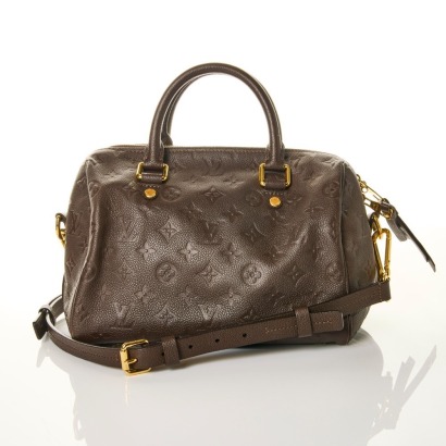 Louis Vuitton, Bronze Monogram Empreinte Speedy Bandouli&egrave;re 25