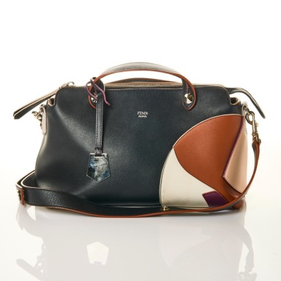 Fendi, Marquetry Black Leather By the Way Bag