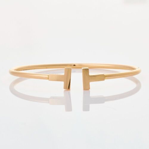 Tiffany & Co. 18ct Rose Gold Wire Bangle with Box