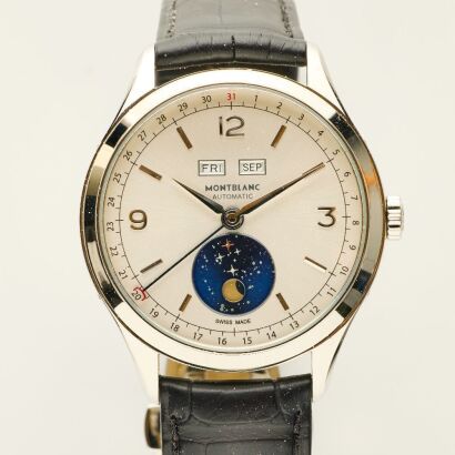 Stainless Steel, 40mm Montblanc Heritage Chronom&eacute;trie Quanti&egrave;me Complet Vasco da Gama Special Edition Wristwatch
