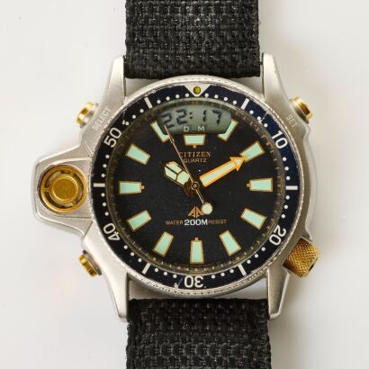 Stainless Steel, 44mm Citizen Pro-master Aqualand Quartz Analog /Digital Wristwatch