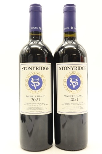 (2) 2021 Stonyridge Vineyard Larose, Waiheke Island
