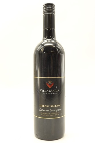 (1) 2009 Villa Maria Library Release Cabernet Sauvignon, Gimblett Gravels