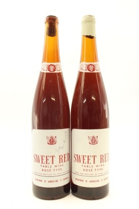 (2) NV Department of Agriculture Sweet Red Rose Type Table Wine, New Zealand